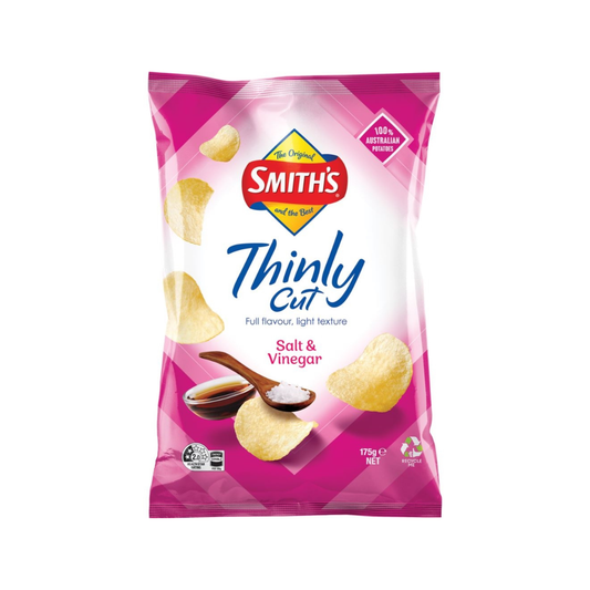 [Best Before 4-Oct-2026]Smith's Thinly Cut Salt & Vinegar Flavor Chips 175g