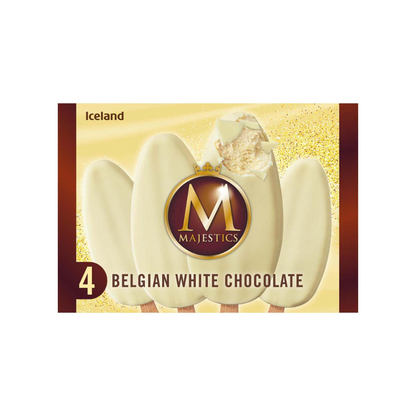 Iceland 4 Belgian White Chocolate Majestics 334g ไอซ์แลนด์ 4 เบลเยี่ยม ไวท์ช็อกโกแลต มาเจสติกส์ 334 กรัม