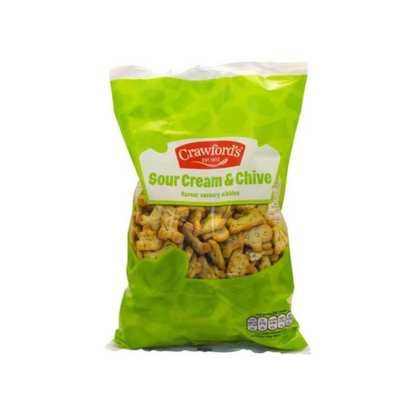 [Best Before19-Oct-2024] Crawford's Sour Cream and Chive Flavour Savouries  200g ครอว์ฟอร์ด รสซาวครีมและไชฟ์ 200 กรัม