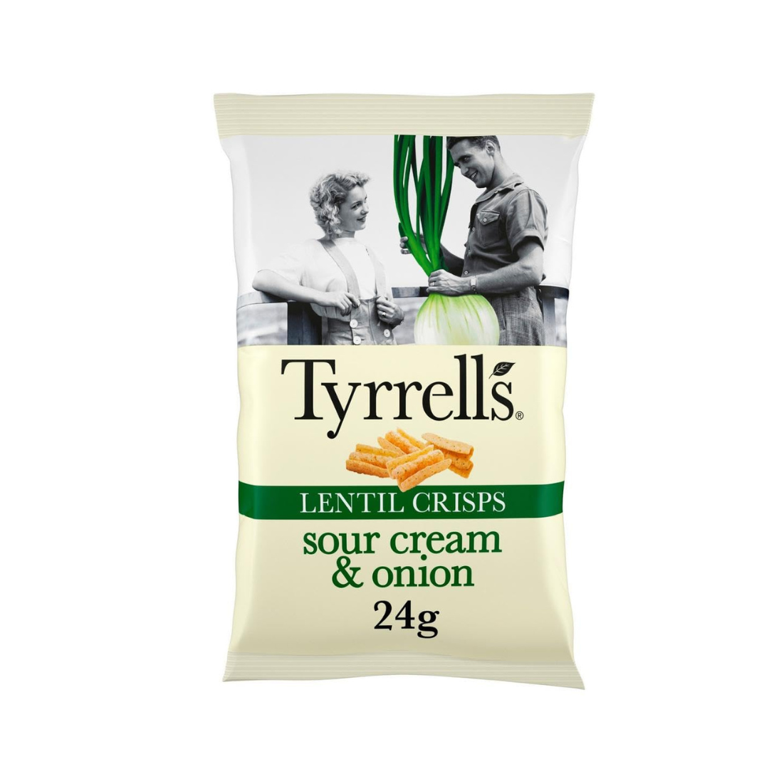 Tyrrells Lentil Sour Cream & Onion Crisps 24g