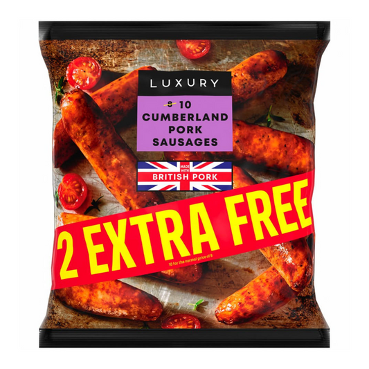 Iceland Luxury Cumberland Pork Sausages 600g ไอซ์แลนด์ ไส้กรอกหมูคัมเบอร์แลนด์สุดหรู 600 กรัม