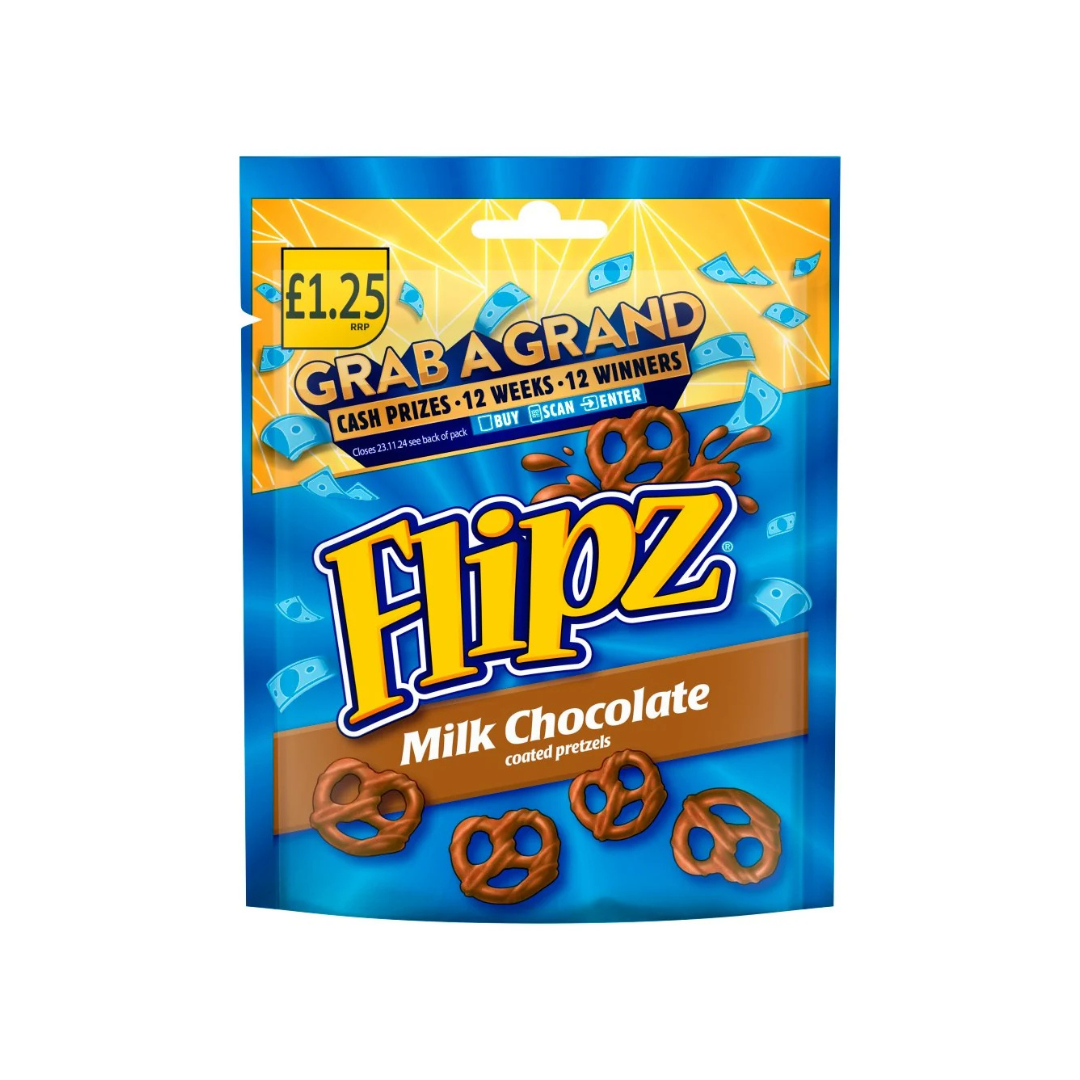 Flipz Milk Chocolate Coated Pretzel 80g