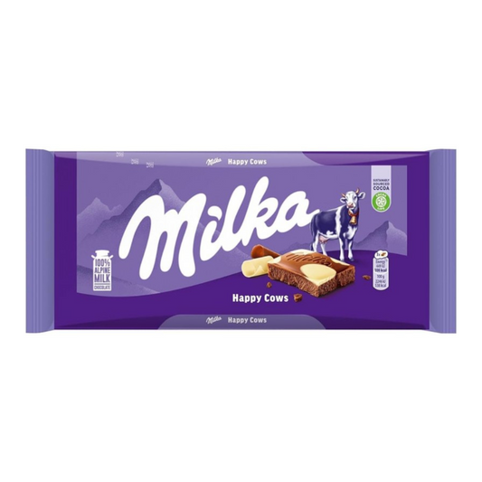 Milka Alpine Happy Cows Spotted Milk Chocolate Bar 100g