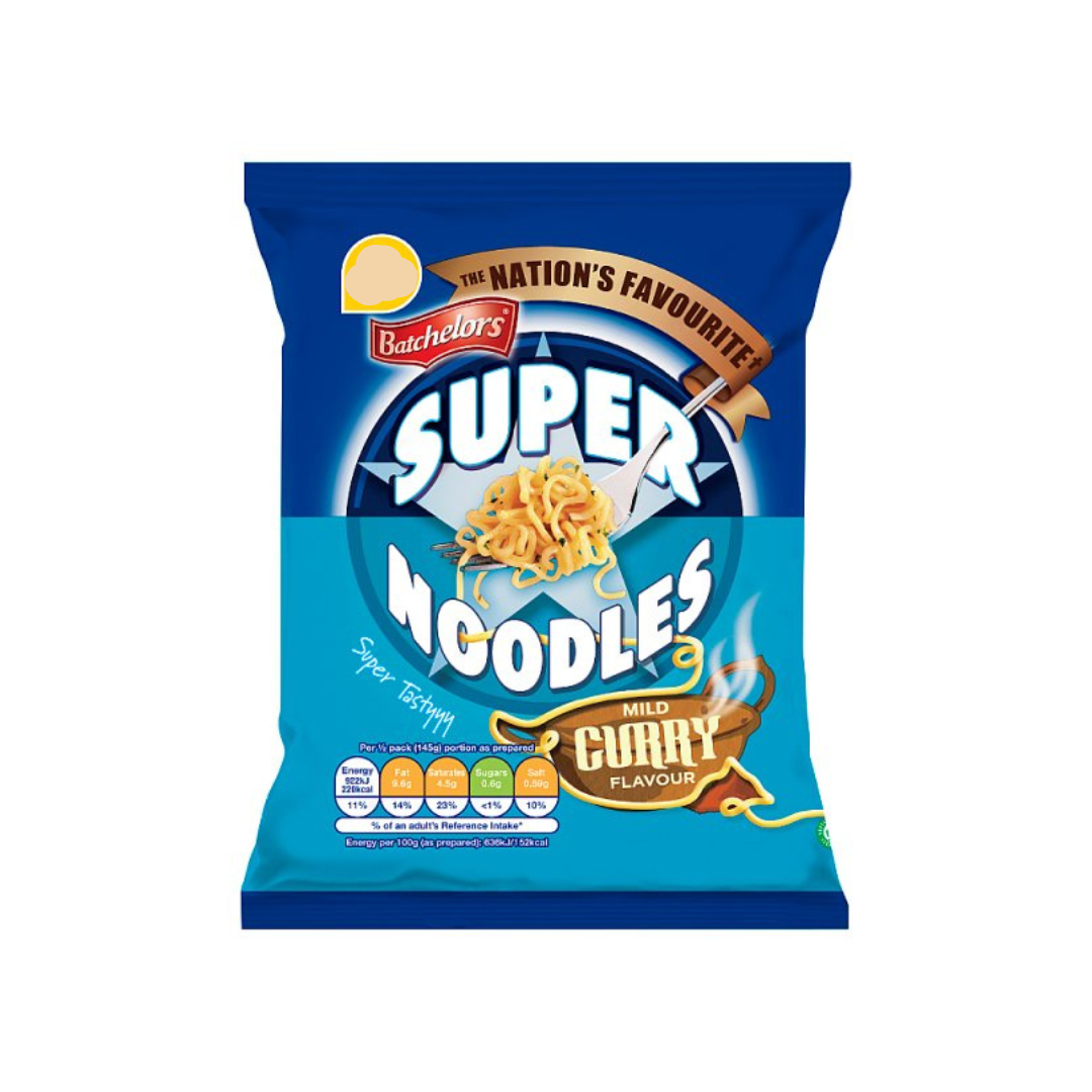 Batchelors Super Noodles Mild Curry Flavour 90G