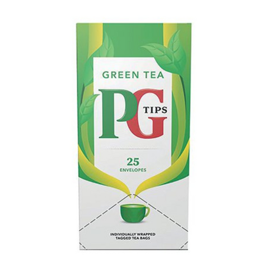 PG Tips Green Tea 25 Envelopes Bags 35g  ชาเขียว PG - 25 ซองบรรจุ 35g