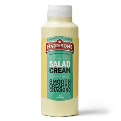 [Best Before 14-Aug-2024]Harrisons Salad Cream Smooth Creamy & Cracking 1 Litre แฮร์ริสัน สลัดครีม รสเนียนนุ่ม แบบขวดบีบ 1 ลิตร