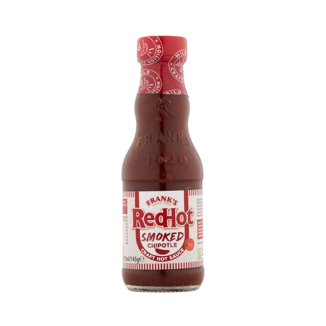 Frank's RedHot Smoked Chipotle Craft Hot Sauce 145g แฟรงค์ เรดฮอท รมควัน ชิโปเล่ คราฟต์ ซอสเผ็ด 145 กรัม