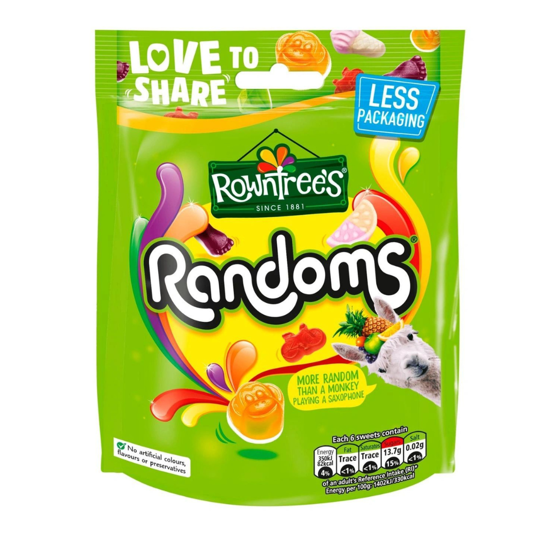 Rowntree's Randoms Sweets Sharing Bag 150g โรว์ทรี เยลลี่รสผลไม้รวม 150 กรัม