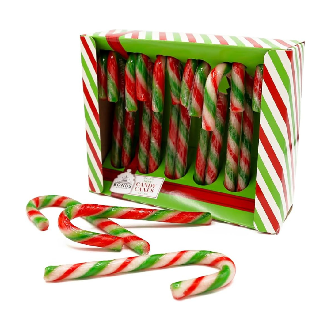 Bonds of London Peppermint Candy Canes 12 Pack 144g