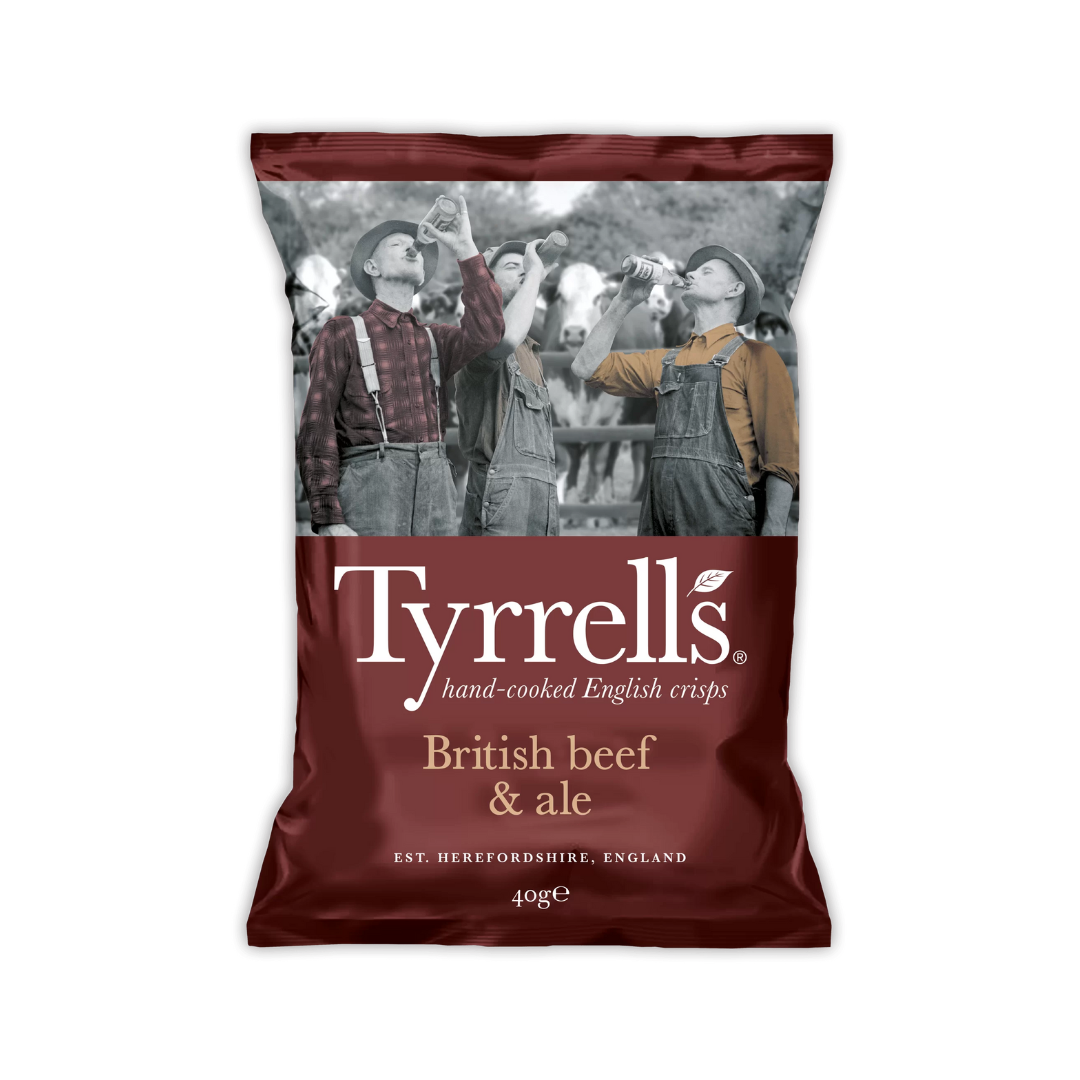 Tyrrells Beef & Ale Crisps 40g