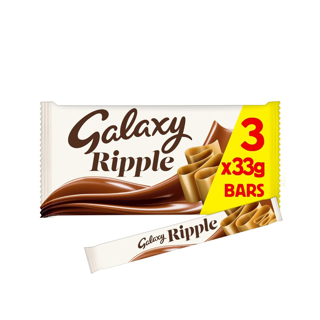 Galaxy Ripple Chocolate Bar 3 Pack 99g