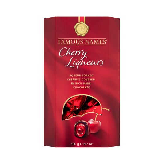 Famous Names Cherry Liqueurs Dark Chocolate 175g
