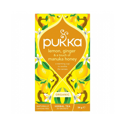Pukka Lemon, Ginger & A Touch of Manuka Honey Herbal Tea 34g