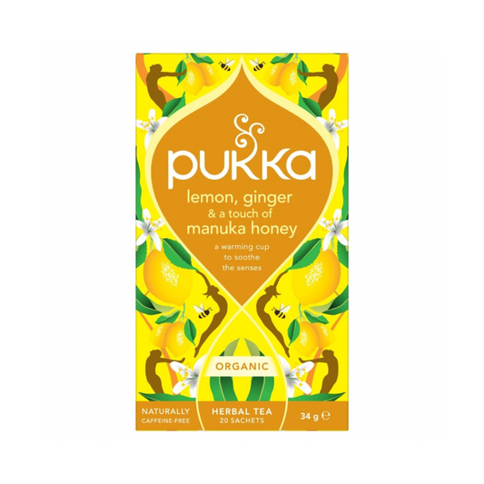 Pukka Lemon, Ginger & A Touch of Manuka Honey Herbal Tea 34g