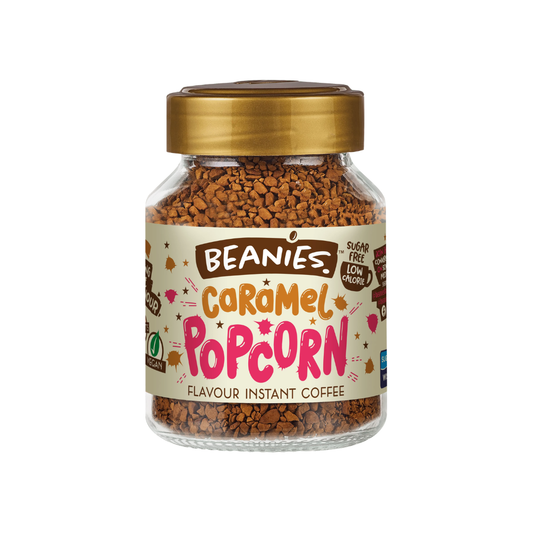 Beanies Caramel Popcorn Flavoured Instant Coffee 50g