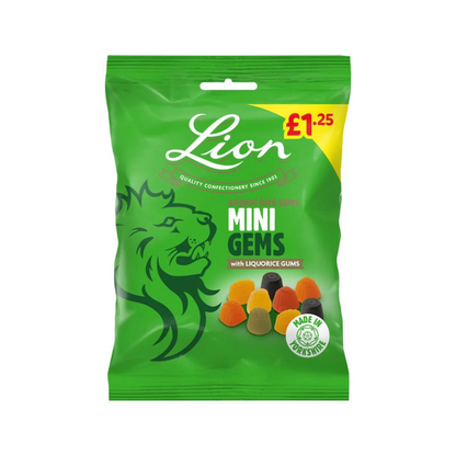 Lion Mini Gems with liquorice gem 130g