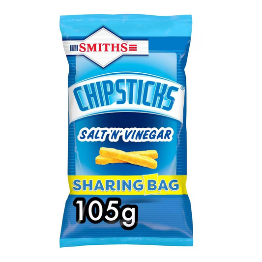 [BestBefore-26Oct2024] Smiths Chipsticks Salt & Vinegar Sharing Bags 105g สมิธส์ มันฝรั่งทอดกรอบรสเกลือและน้ำส้มสายชู105กรัม