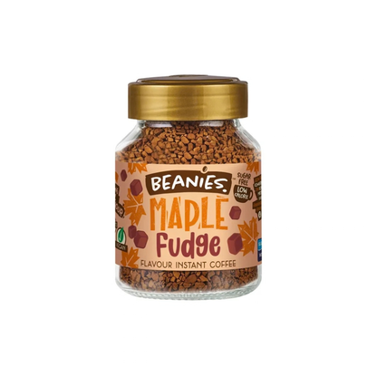 Beanies Maple Fudge Flavoured Instant Coffee 50g