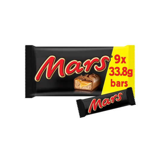 Mars Milk Chocolate Snack Bars Multipack 9 x 33.8g