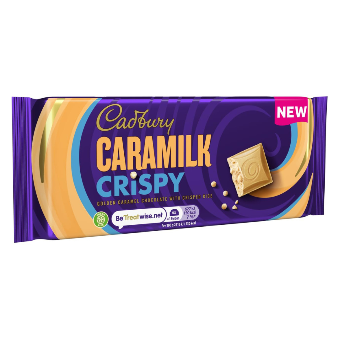 Cadbury Caramel Crispy Golden Caramel Chocolate with Crisped Rice 85g