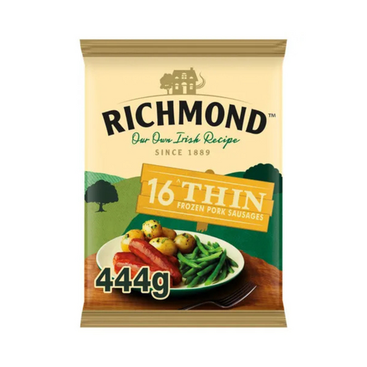 Richmond 16 Pack Thin Frozen Pork Sausages 444g