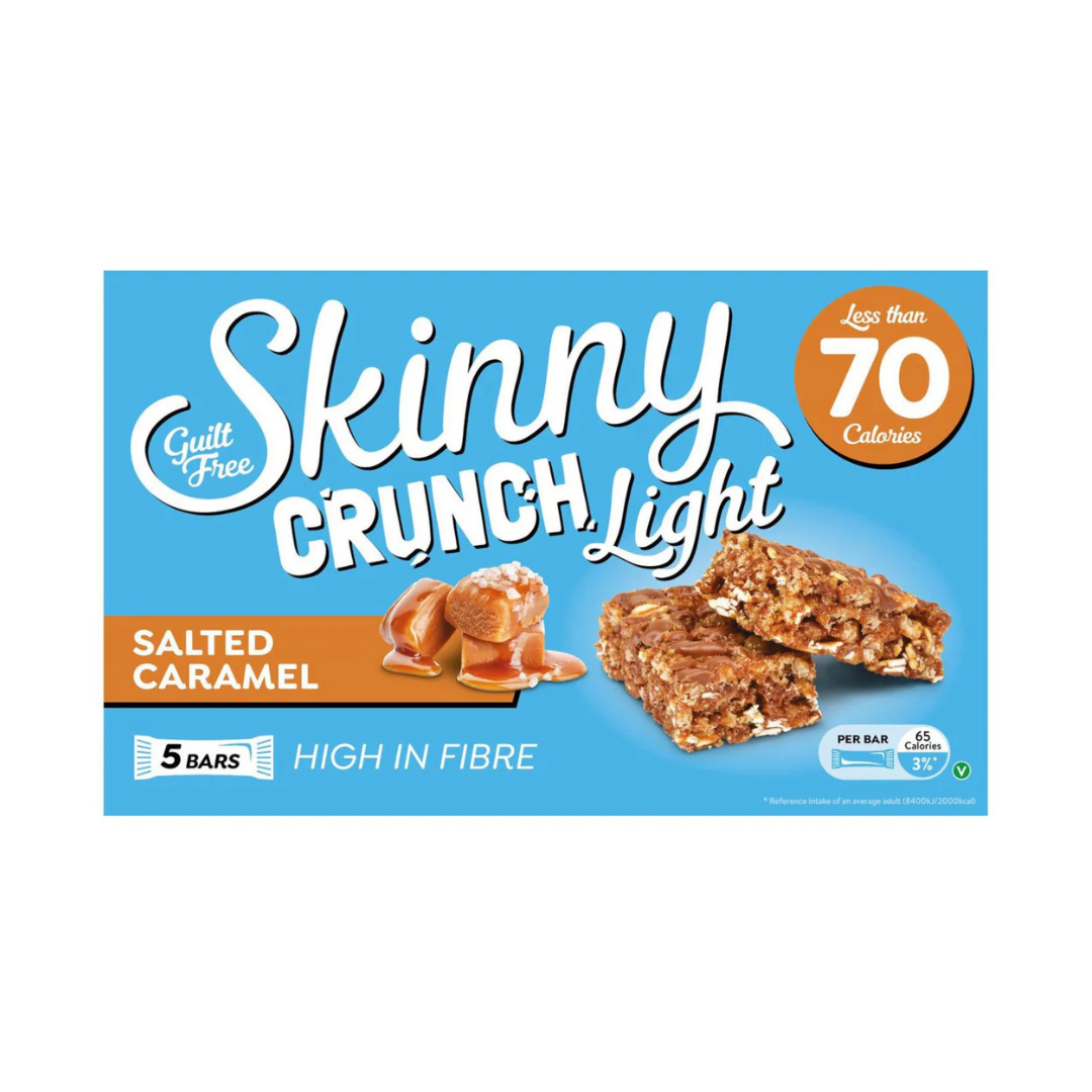 Skinny Crunch Light Salted Caramel Cereal Bars 5 Pack 95g