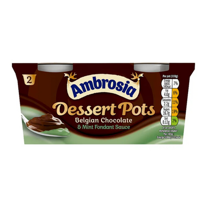 [Bestbefore-31-Mar-2025] Ambrosia Dessert Pots Belgian Chocolate & Mint Fondant Sauce 110g