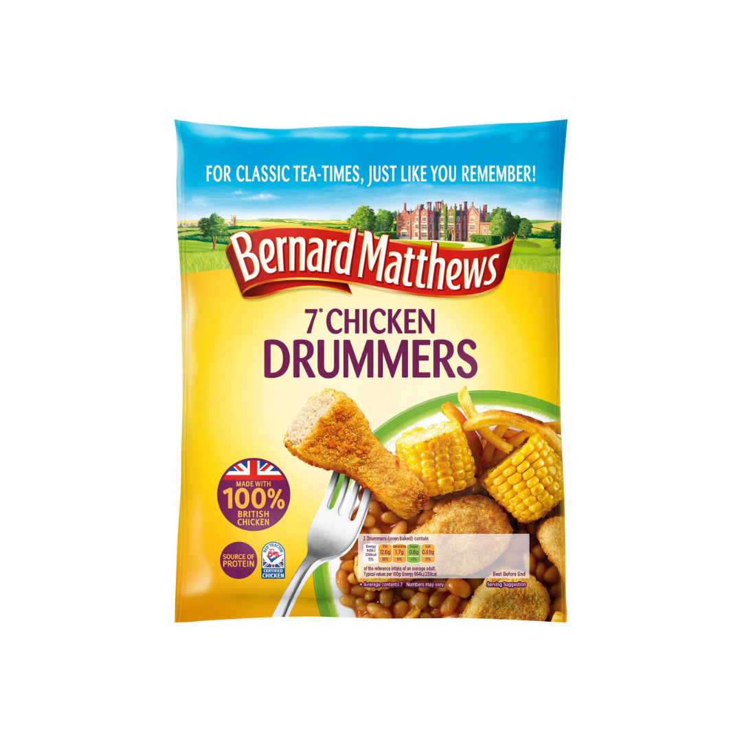 [Best Before 30-Sep-2024 ]Bernard Matthews 7 Chicken Drummers 350g เบอร์นาร์ด แมทธิวส์ 7 น่องไก่ 350 กรัม