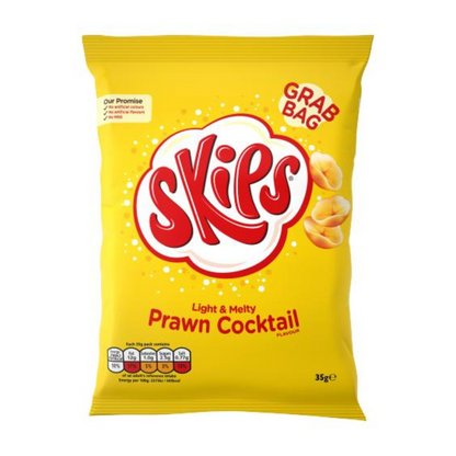 Skips Light & Melty Prawn Cocktail Grab Bag Crisps 35g สคิปส์ กุ้งค็อกเทล แกร็บแบ็ก คริสป์ 35กรัม