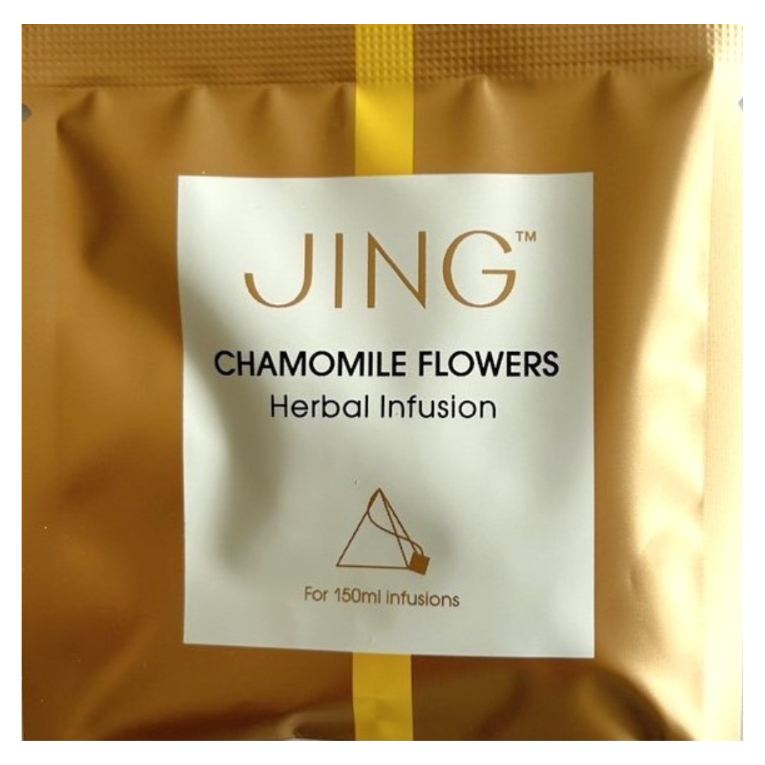 Jing Chamomile Flowers Herbal lnfusion Tea Bags 4g จิง ถุงชาชงสมุนไพรดอกคาโมมายล์ 4 กรัม