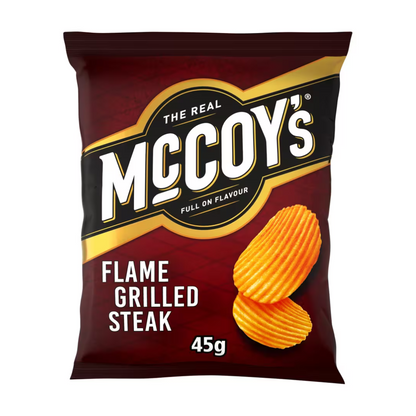 McCoy’s Flame Grilled Steak Grab Bag Crisps 45g แม็คคอยส์ เฟลฟกริล สเต็ก แกร็บแบ็ก คริสป์ส 45 กรัม