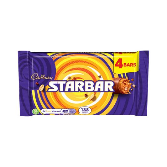 Cadbury Starbar Chocolate Bar 4 Pack Multipack 148g