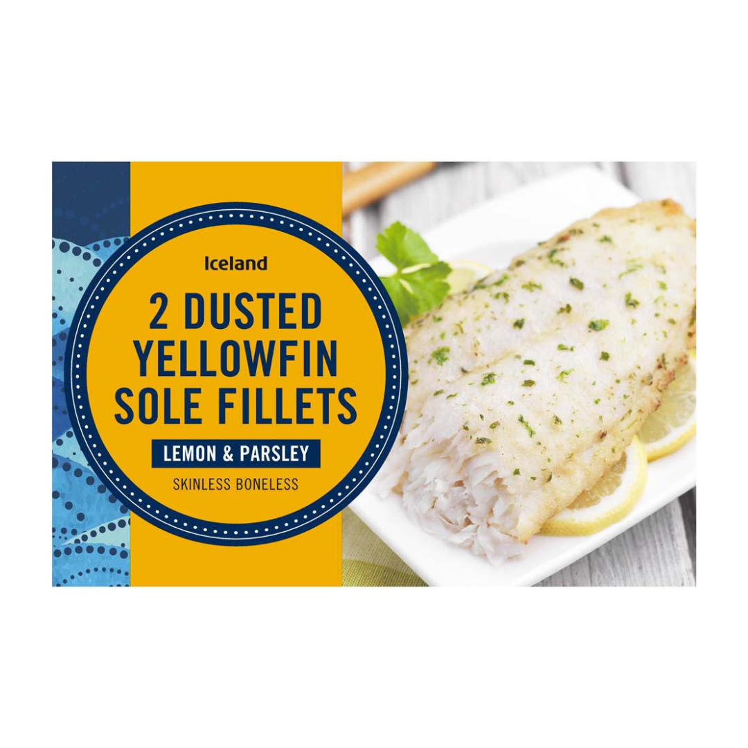 [Best Before 22-oct-2025] Iceland Lemon & Parsley Sole Fillets 250g