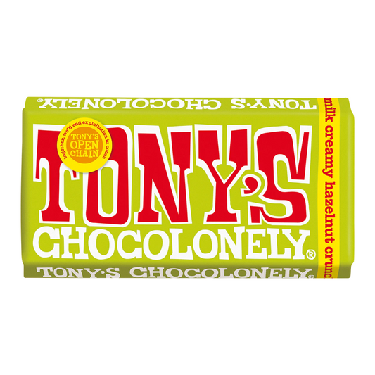Tony's Chocolonely Fairtrade Milk Creamy Hazelnut Crunch 180g