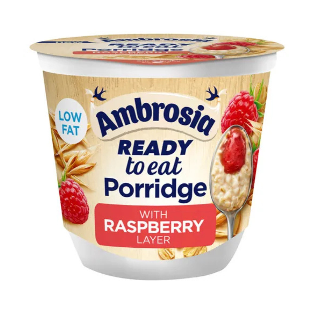 [Best Before 31-Dec-24] Ambrosia Ready to Eat Porridge With Raspberry  Layer Low Fat 210g