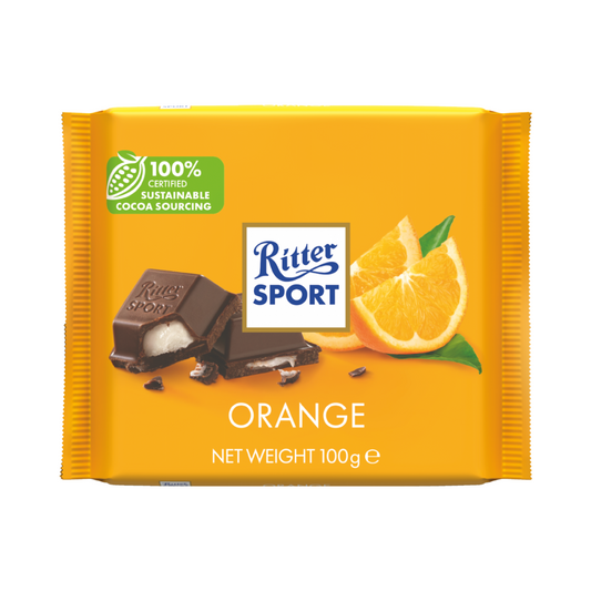 Ritter Sport Chocolate Bar Orange Flavour 100g