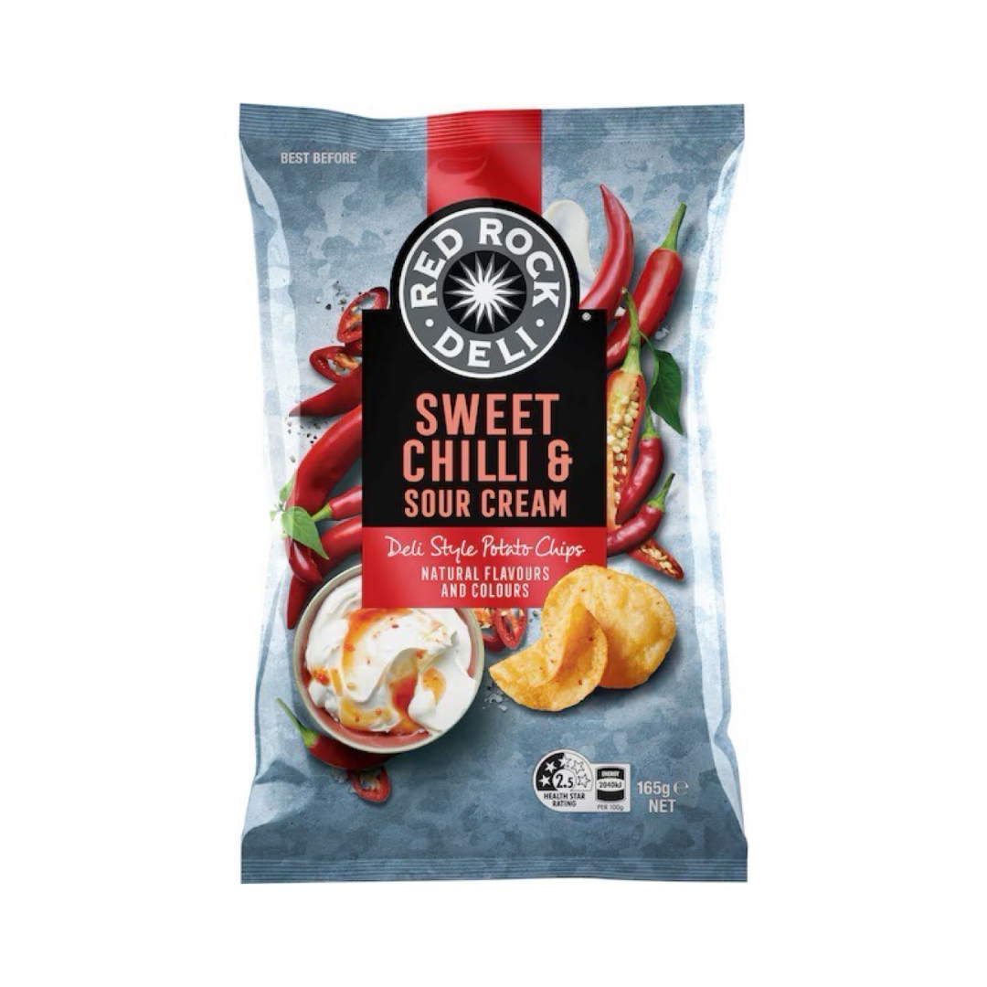 Red Rock Deli Sweet Chilli & Sour Cream Potato Chips 165g