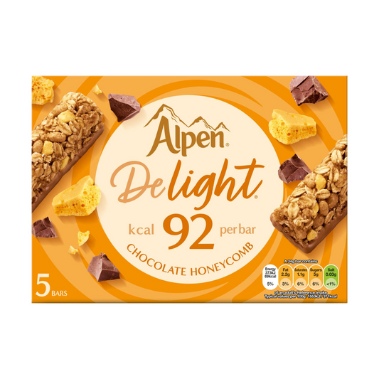 Alpen Delight Chocolate Honeycomb 5 Cereal Bars 120g