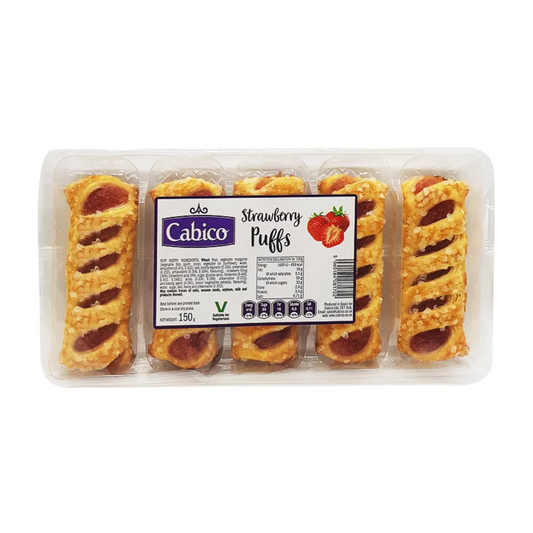 Cabico Strawberry Puffs 5 Pack 150g