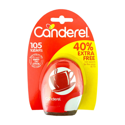 Canderel Low Calorie Sweetener 105 Tablets 8.93g แคนเดอเรล สารให้ความหวาน แคลอรี่ต่ำ 105 เม็ด 8.93 กรัม