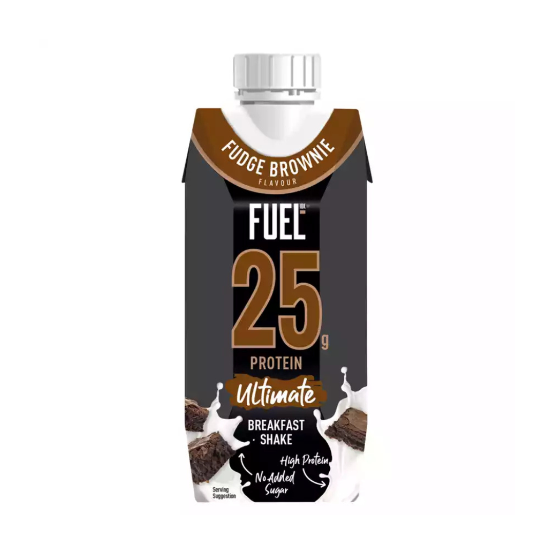 [BestBefore-4-Mar-2025] Fuel 10K 25g Protein Ultimate Breakfast Shake Fudge Brownie Flavour 330ml