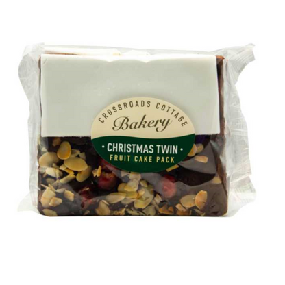 Crossroads Cottage Bakery Christmas Twin Fruit Cake Pack Fruit & Cherry Almond Cake Twin 800g