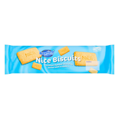 [Best Before 23-Nov-2024 ] Brewtime Buddies Nice Biscuits Coconut Flavour Biscuits Perfect With a Cuppa 250g บรูว์ไทม์ บัดดี้ส์ บิสกิตรสมะพร้าว  250 กรัม