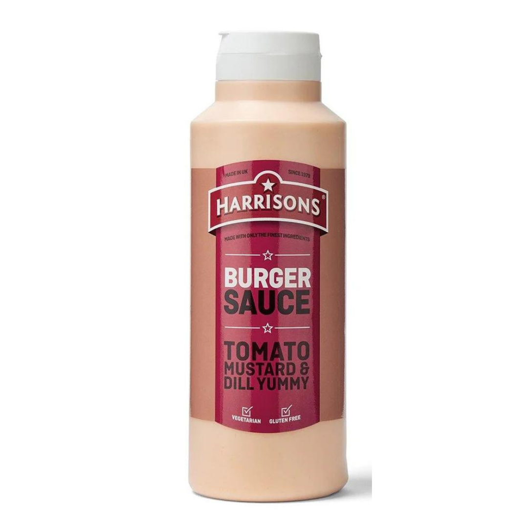 [Best Before 25-Sep-2024]Harrisons Burger Sauce Tomato Mustard & Dill Yummy  1 Litre แฮร์ริสัน ซอสเบอร์เกอร์ รสมะเขือเทศ มัสตาร์ด และผักชีลาว แบบขวดบีบ 1 ลิตร