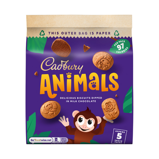 Cadbury Animals Biscuits 5 pack 99.5g