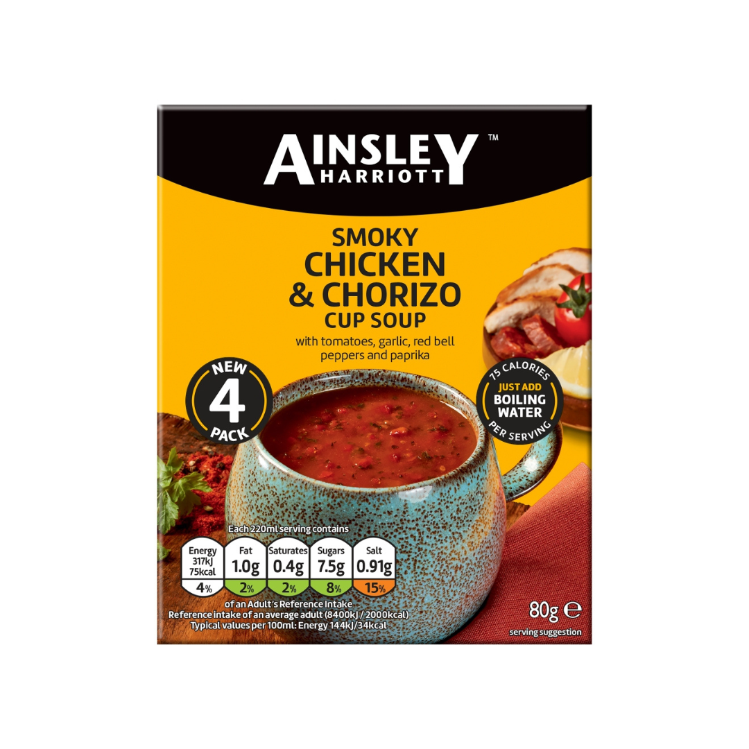 Ainsley Harriott Smoky Chicken & Chorizo Cup Soup 80g