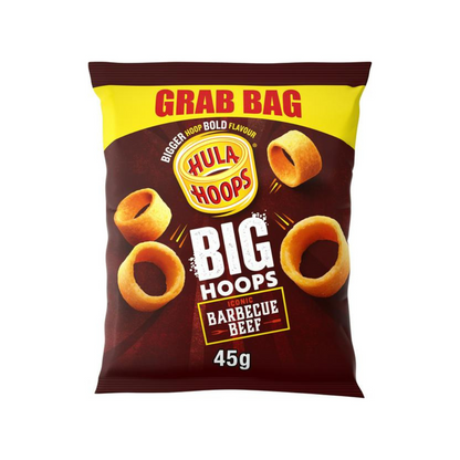 Hula Hoops Big Hoops Bbq Beef Grab Bag Crisps 45g