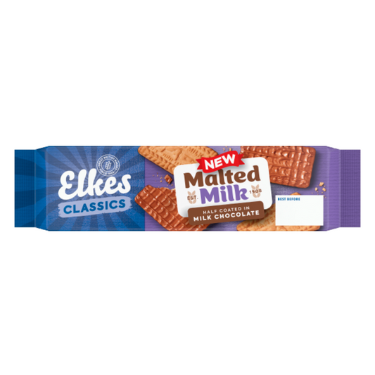 Elkes Milk Chocolate Malted Milk Biscuits 250g