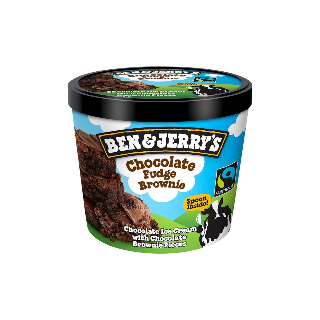 Ben & Jerry's Chocolate Fudge Brownie Ice Cream 100ml เบน แอนด์ เจอร์รี่ส์ ไอศกรีม ช็อกโกแลตฟัดจ์ บราวนี่ 100 มิลลิกรัม