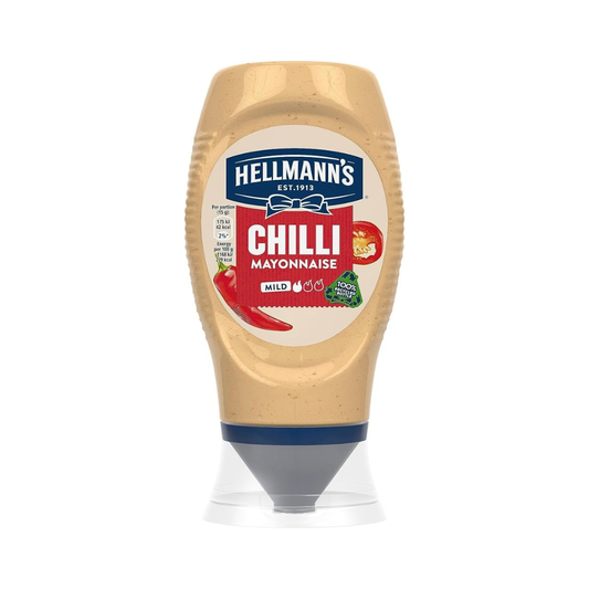 [Best Before 31/Dec/2026]Hellmann's Chilli Mayonnaise 250ml เฮลแมนส์ มายองเนสพริกในขวดบีบ 250 มล.